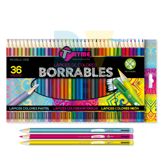 LAPICES DE COLORES BORRABLES