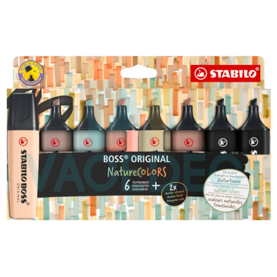 STABILO BOSS NATURE COLORS C/8