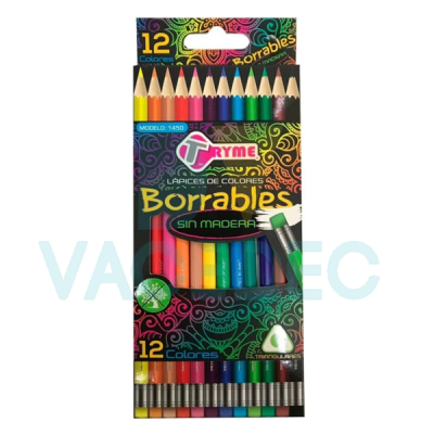 LAPICES DE COLORES BORRABLES