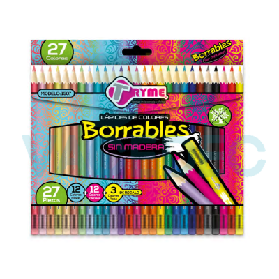 LAPICES DE COLORES BORRABLES